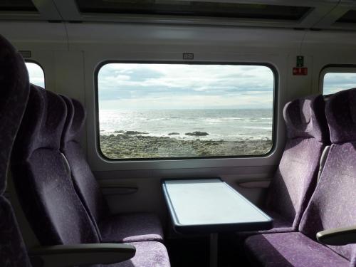 Zugfensterblick auf die Nordsee